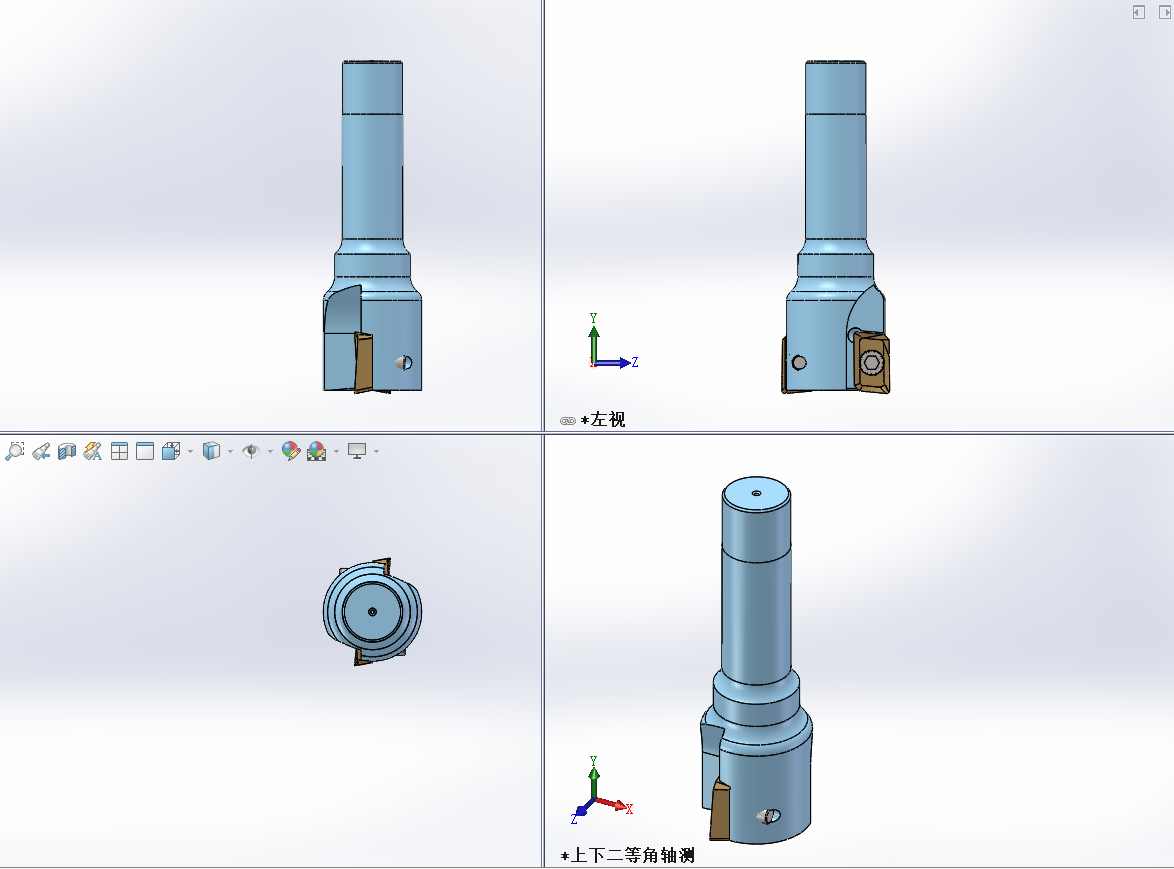 30mm 2刃 1604硬质合金铣刀
